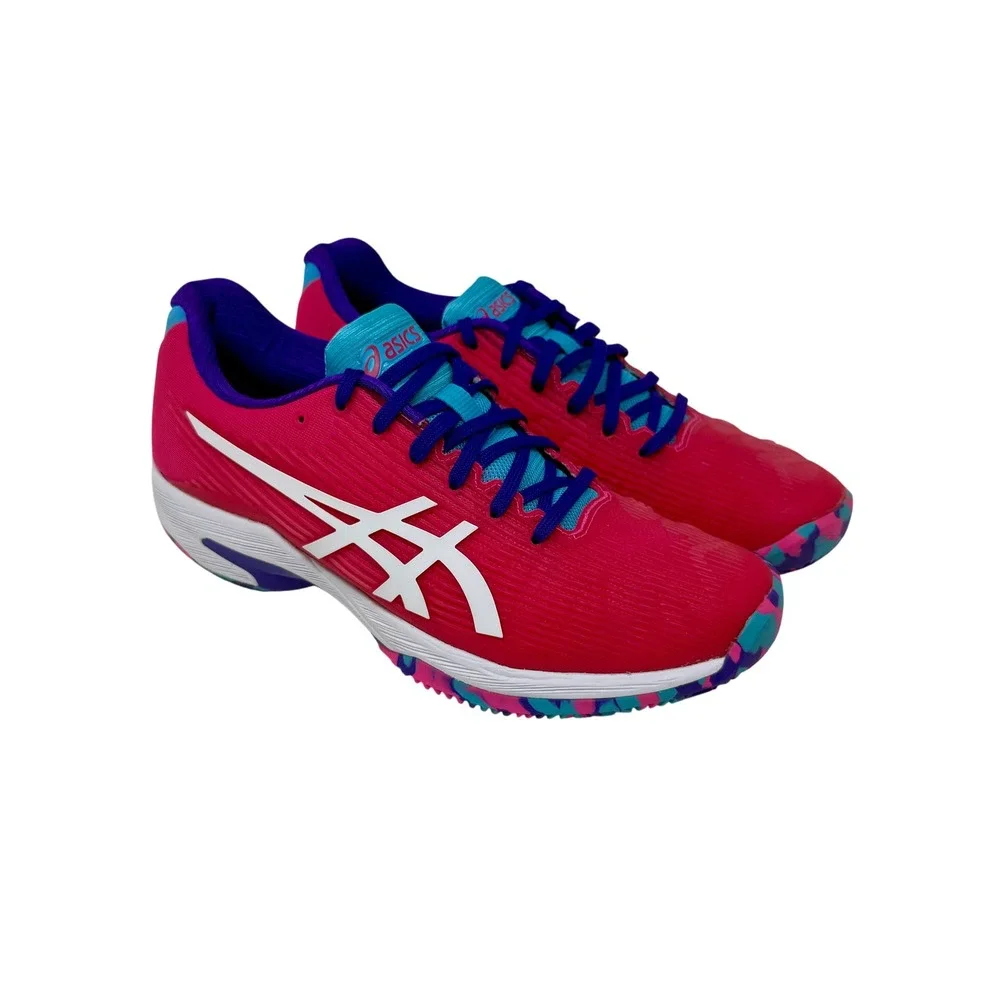 Asics Solution Speed FF Tennis Shoes Pink Blue 1042A130 Women's Size 8 FlyteFoam